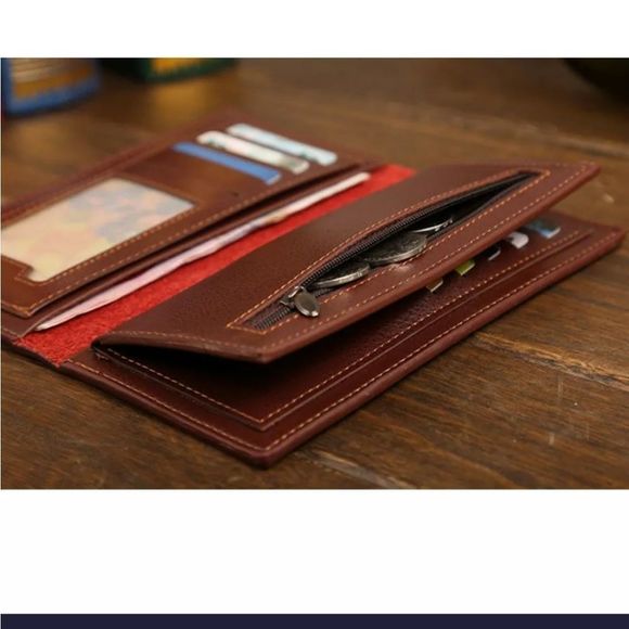 Clutch Billfold Leather Wallet ID Card Holder - Picture 7 of 7